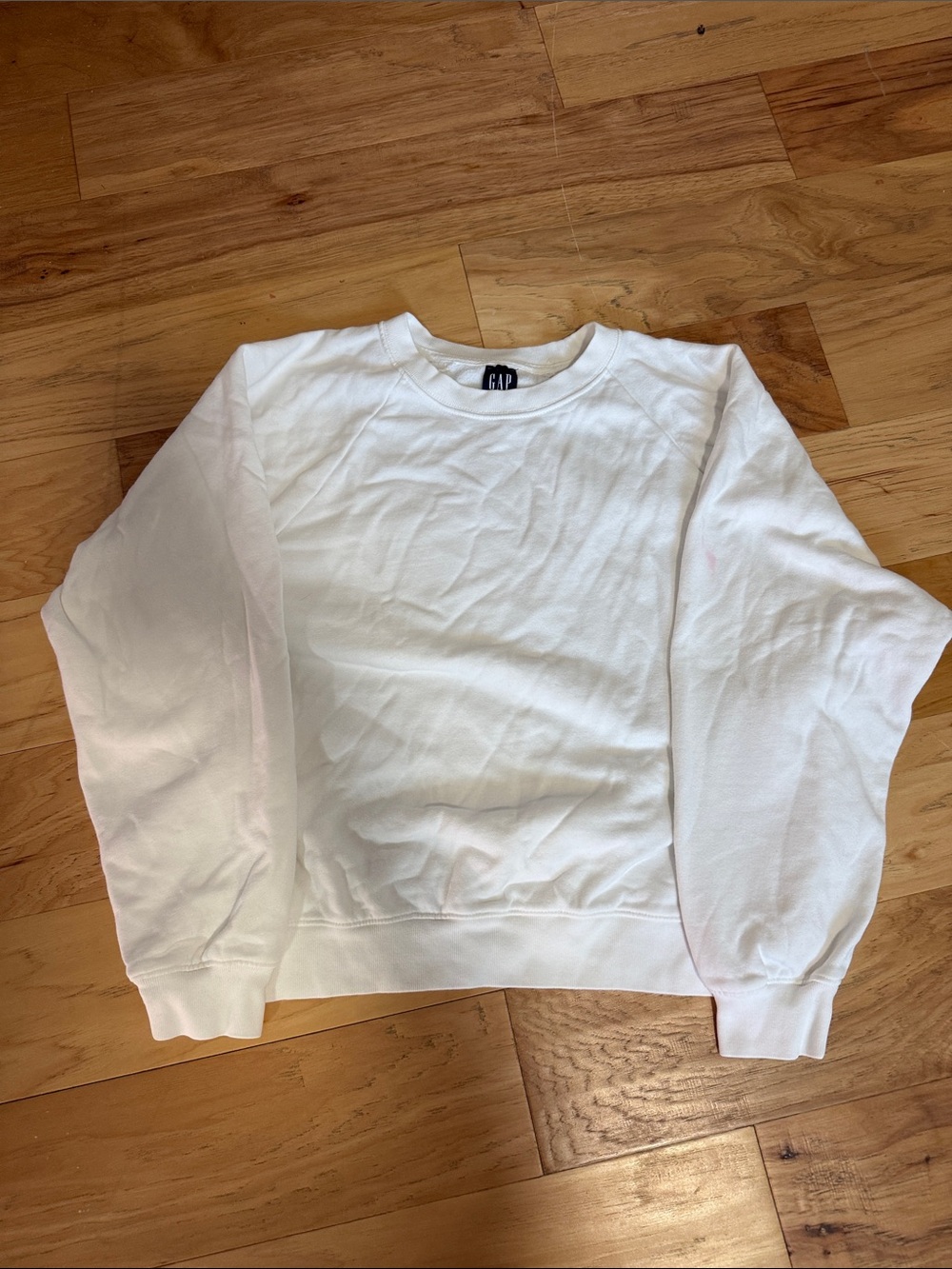 Gap white fleece sweatshirt